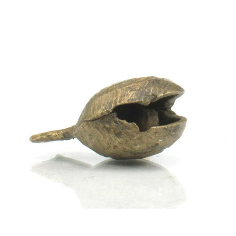 Hand Wrought Antique Brass Bell Bead Charm - Image 2