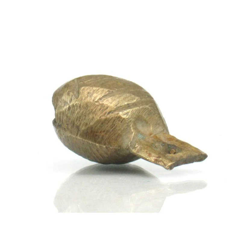 Hand Wrought Antique Brass Bell Bead Charm - Image 3