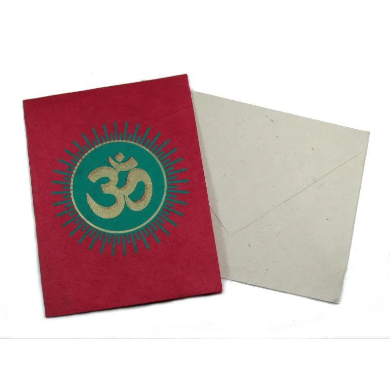 Handmade Greeting Card from Nepal (Om) - Image 3