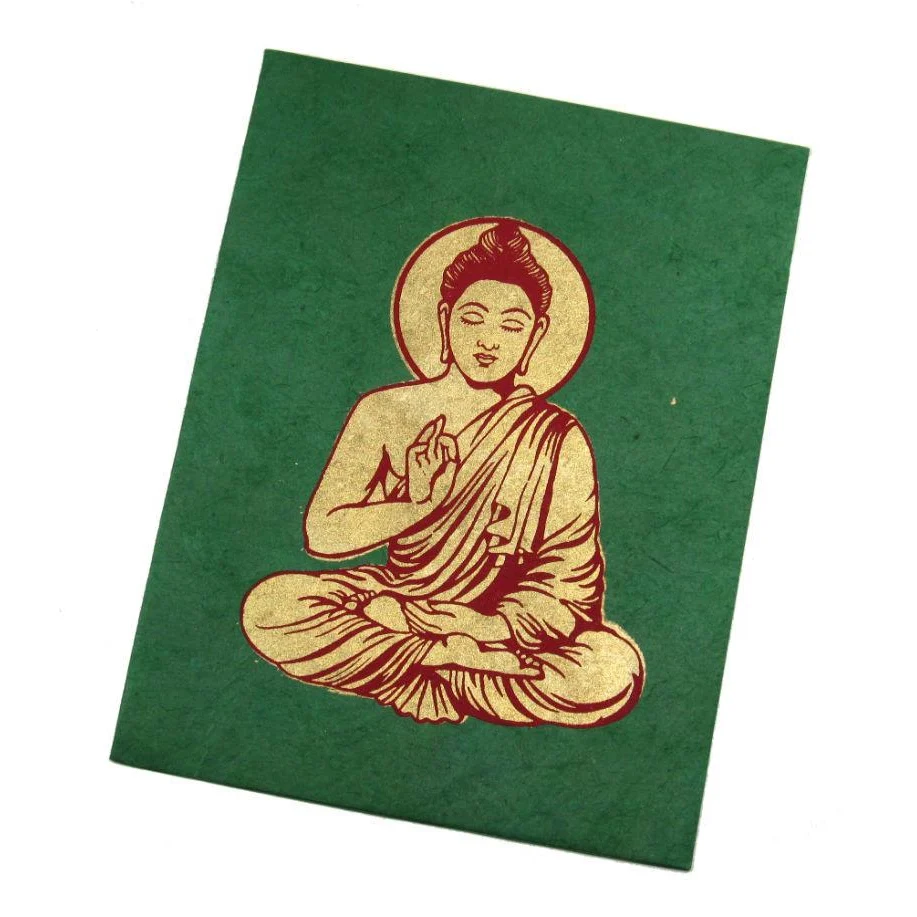 Handmade Greeting Card from Nepal ("Be Not Fearful" Buddha) - Image 4