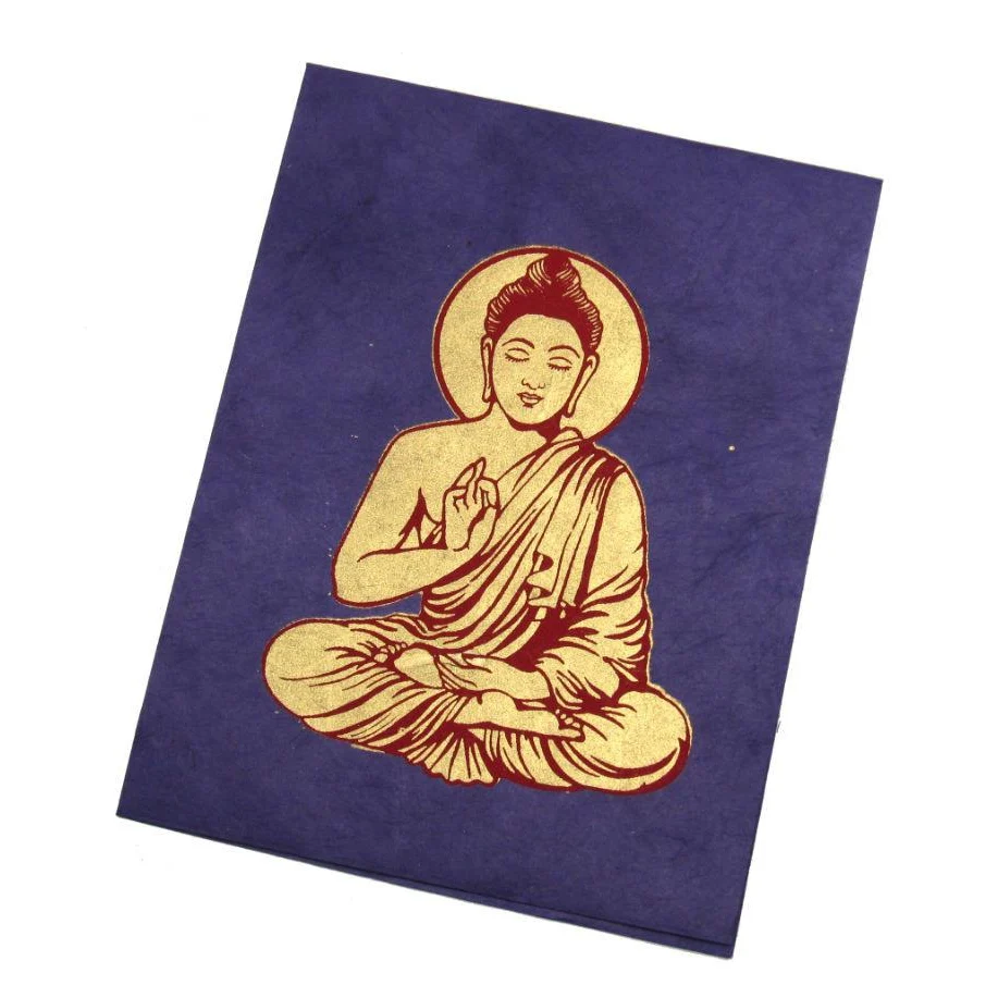Handmade Greeting Card from Nepal ("Be Not Fearful" Buddha) - Image 6