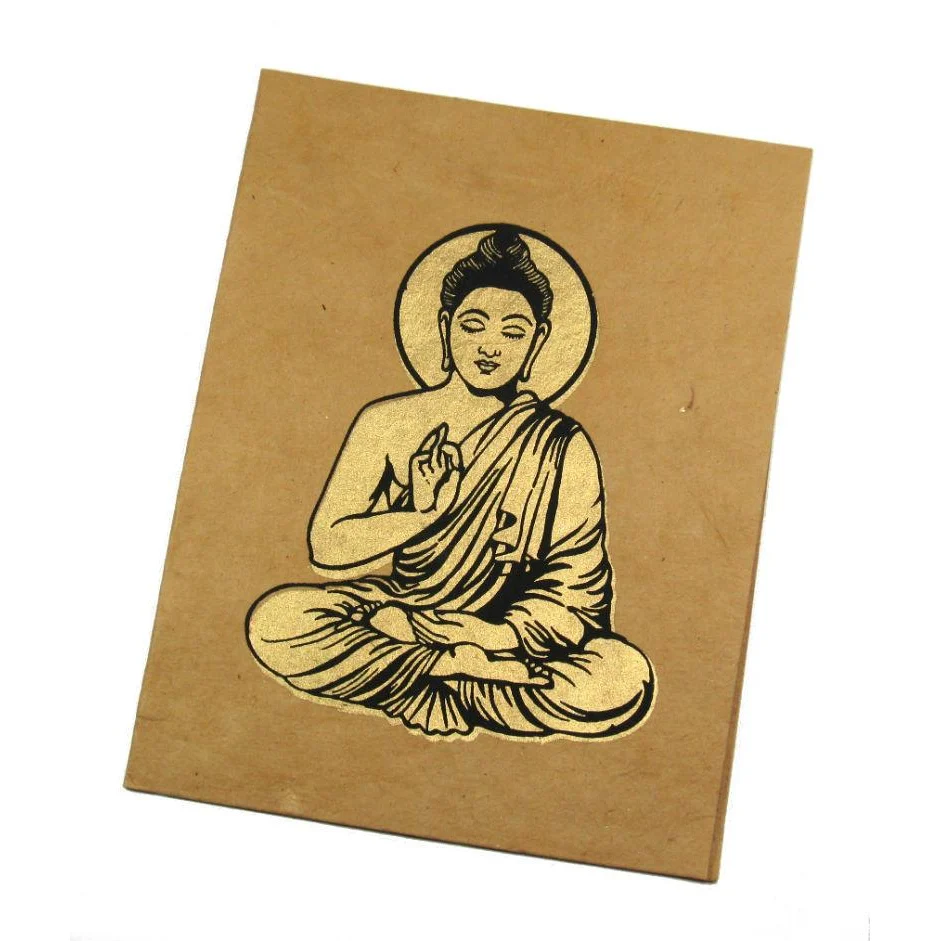 Handmade Greeting Card from Nepal ("Be Not Fearful" Buddha) - Image 7