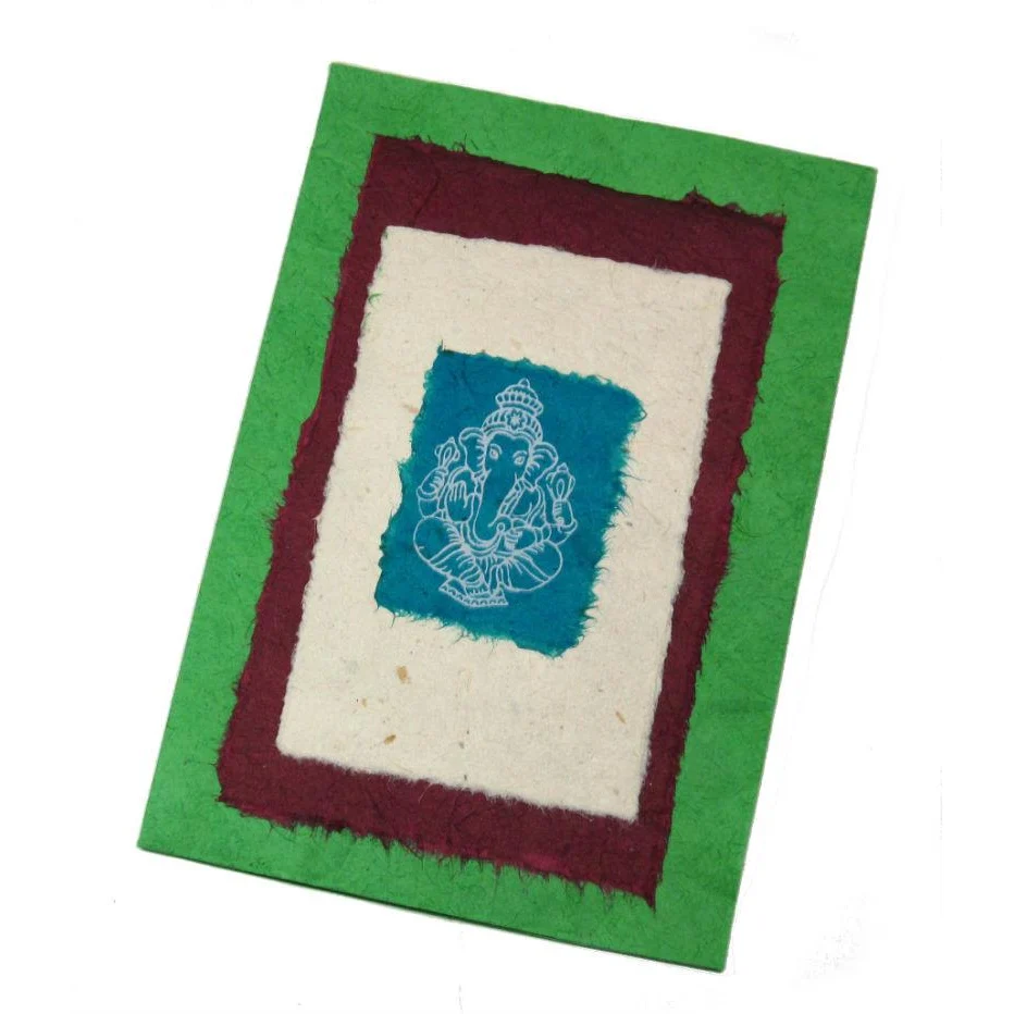 Handmade Greeting Card from Nepal (Ganesha) - Image 6