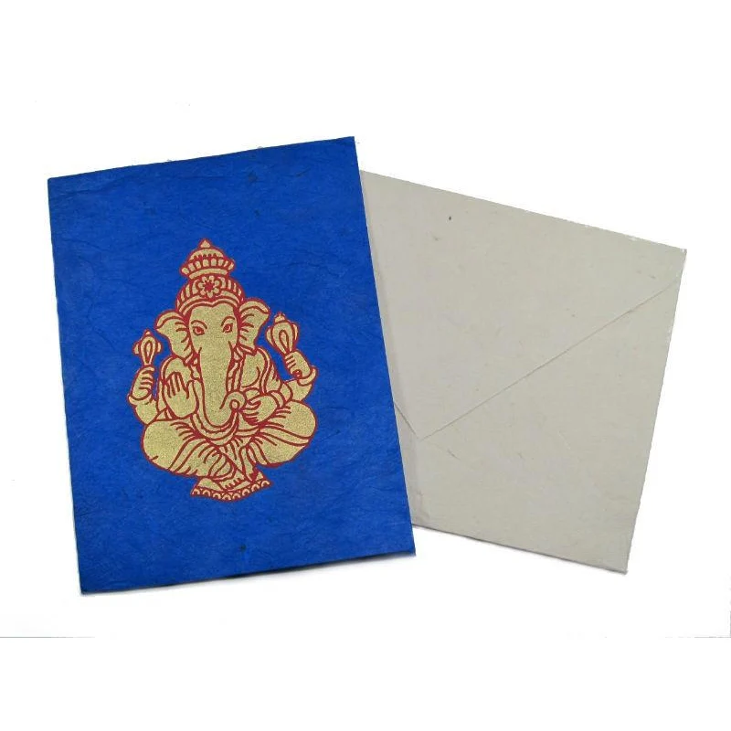 Handmade Greeting Card from Nepal (Ganesha) - Image 3