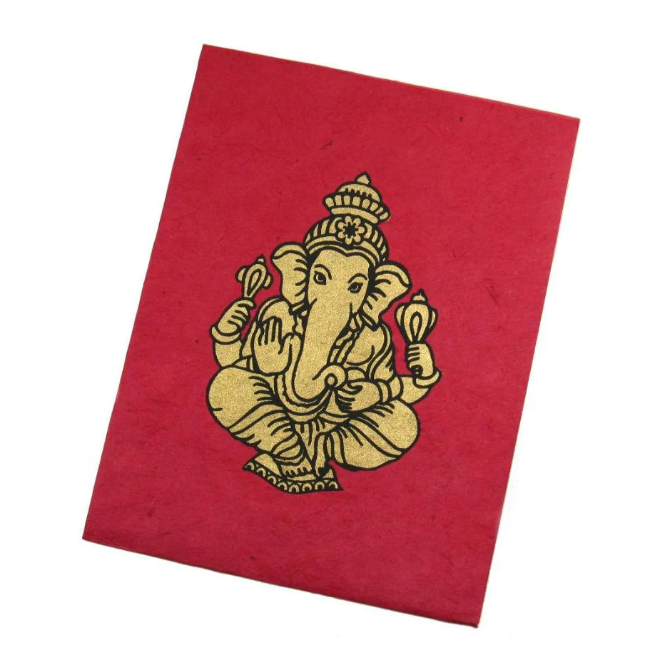 Handmade Greeting Card from Nepal (Ganesha) - Image 4