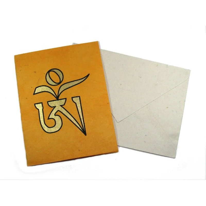 Handmade Greeting Card from Nepal (Om) - Image 3