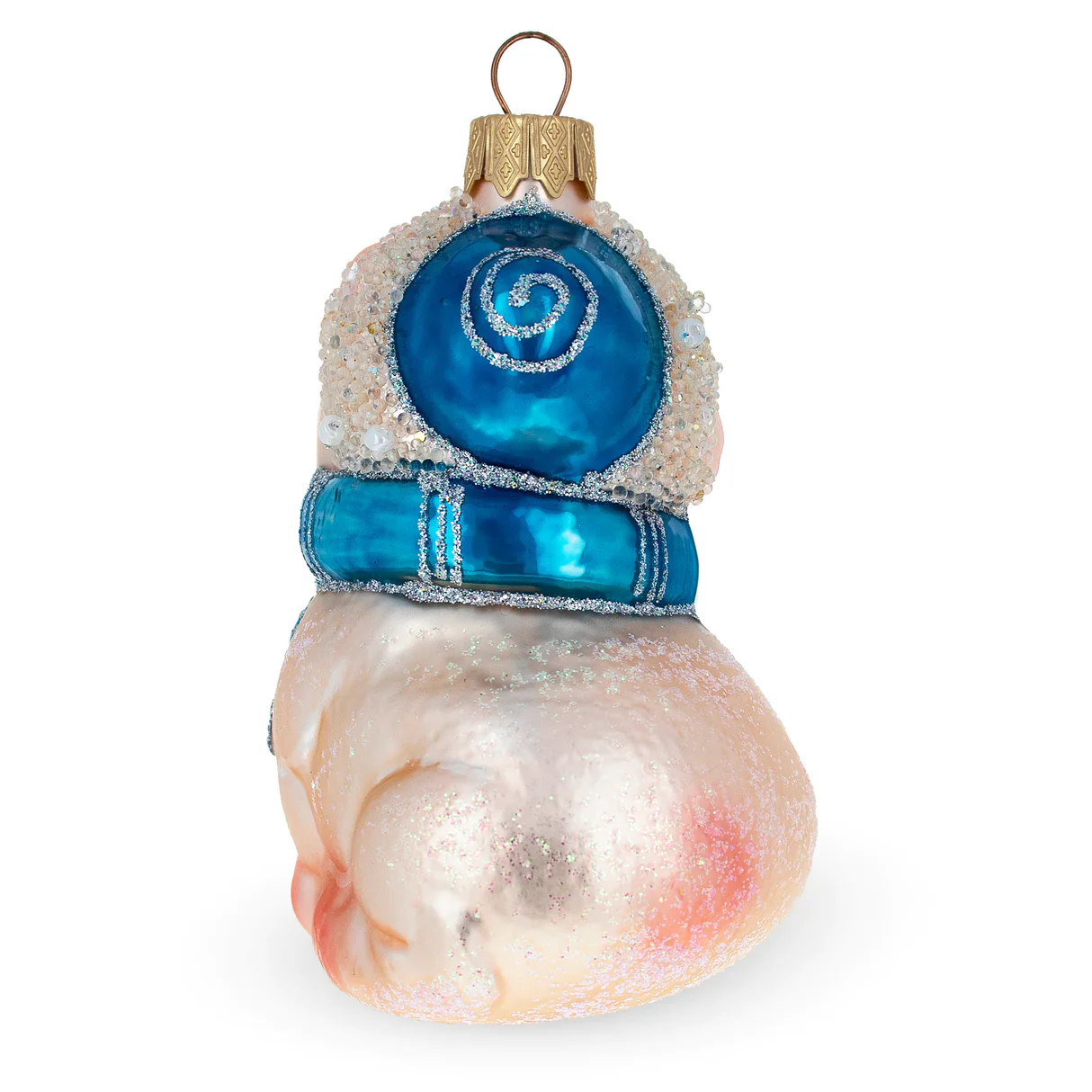 Warm Piglet with Blue Scarf Ornament PS - Image 3