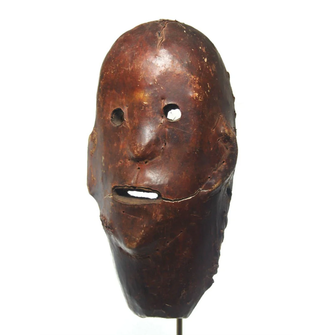 HeHe Leather Covered Ancestor Mask - Image 4