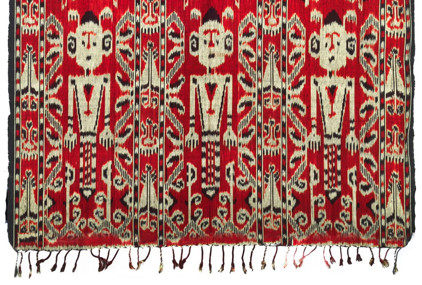 Textile 19: Heirloom Ikat Hand Woven Tapestry from Sumba Indonesia 1 - Image 2