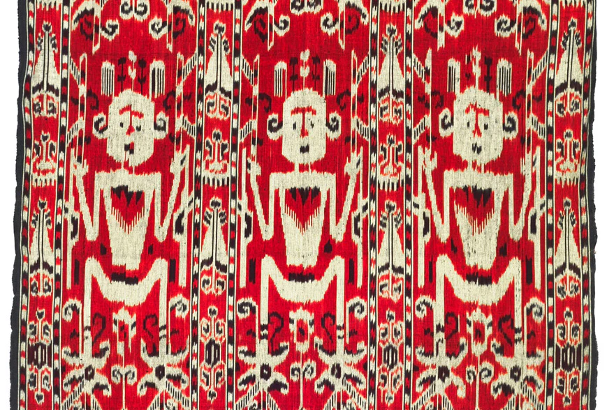 Textile 19: Heirloom Ikat Hand Woven Tapestry from Sumba Indonesia 1 - Image 3