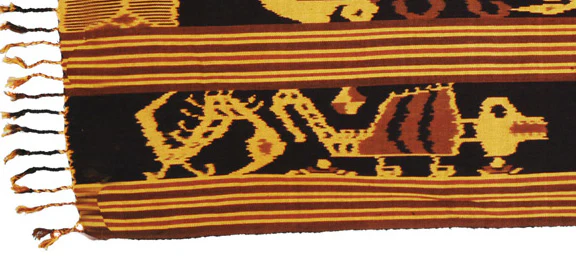 Textile 17: Heirloom Ikat Hand Woven Tapestry from Sumba Indonesia 2 - Image 2