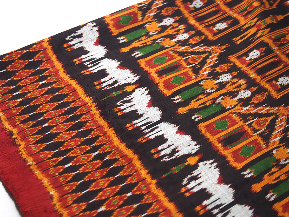 Ensemble 19: Heirloom Temple/ Buddha Scene 100% Silk Wrap with Printed Wrap Skirt from Thailand - Each Item Sold Separately - Image 8