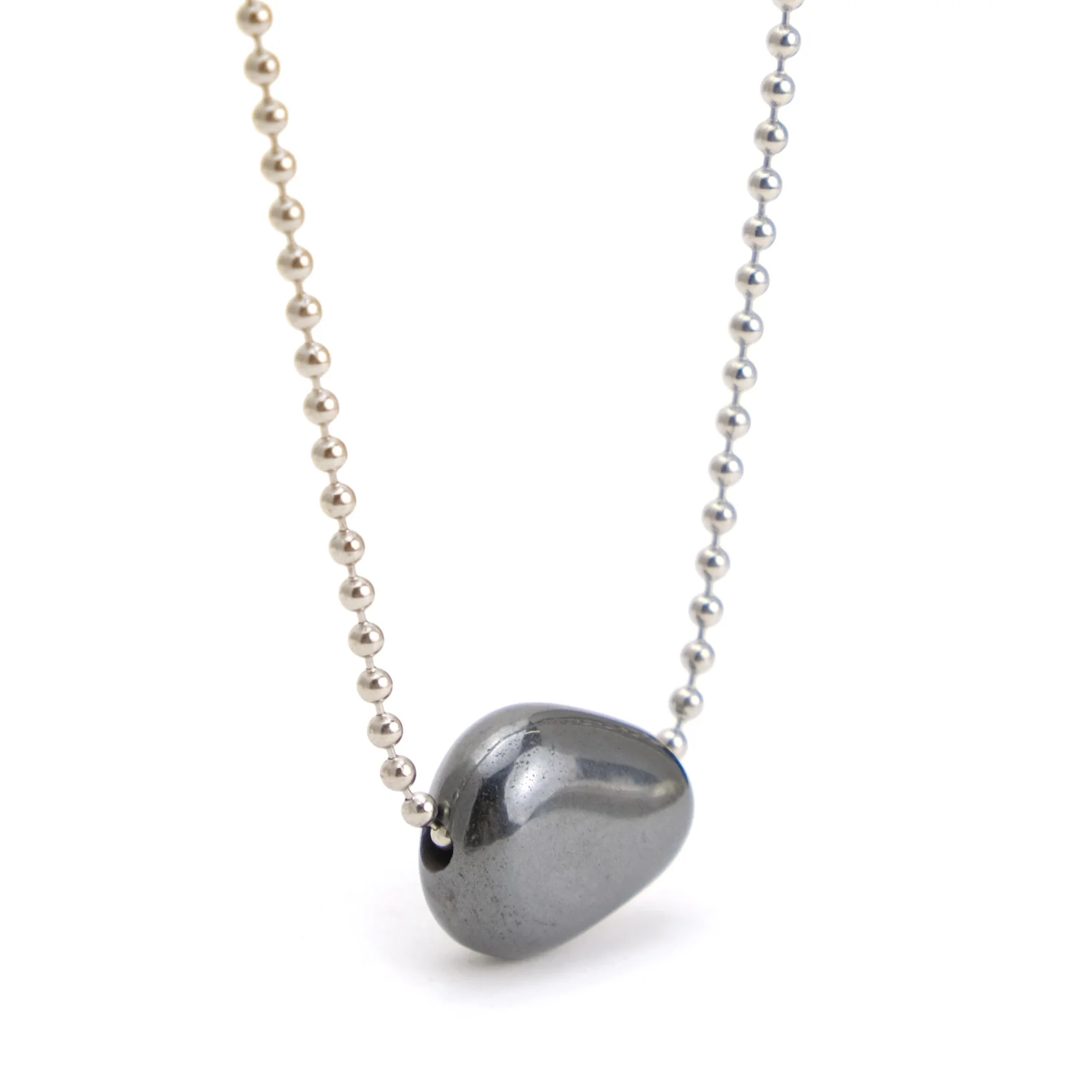 Hematite Ball Chain Necklace - Image 2