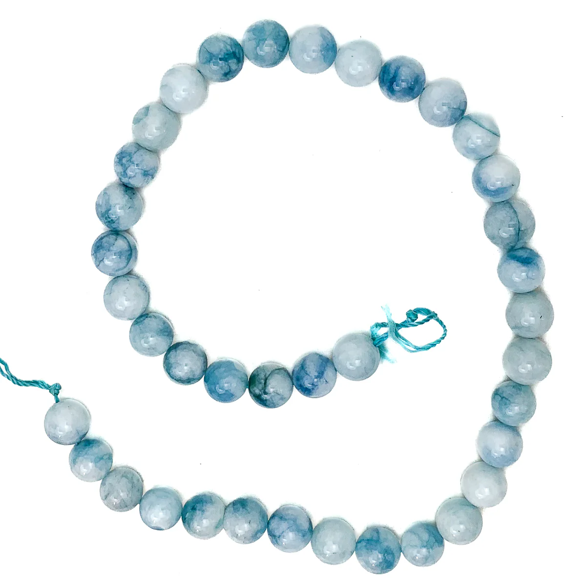 Hemimorphite 10mm Smooth Rounds Bead Strand - Image 2