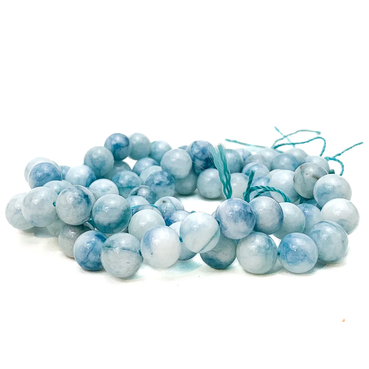 Hemimorphite 10mm Smooth Rounds Bead Strand - Image 3