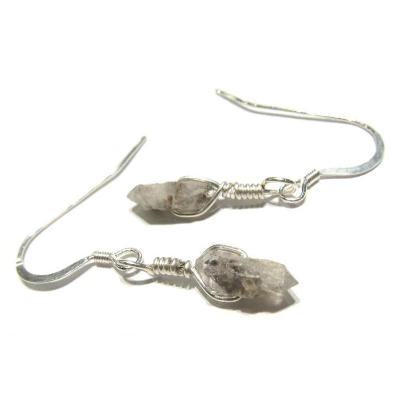 Herkimer Diamond Earrings with Sterling Silver Earwires - Image 2