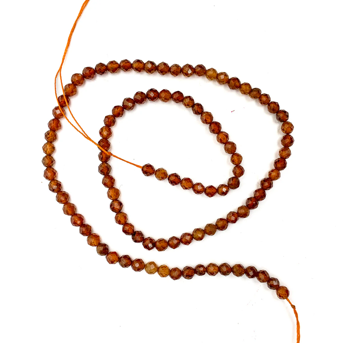 Hessonite Sri Lanka Garnet 4mm Faceted Rounds - Image 2