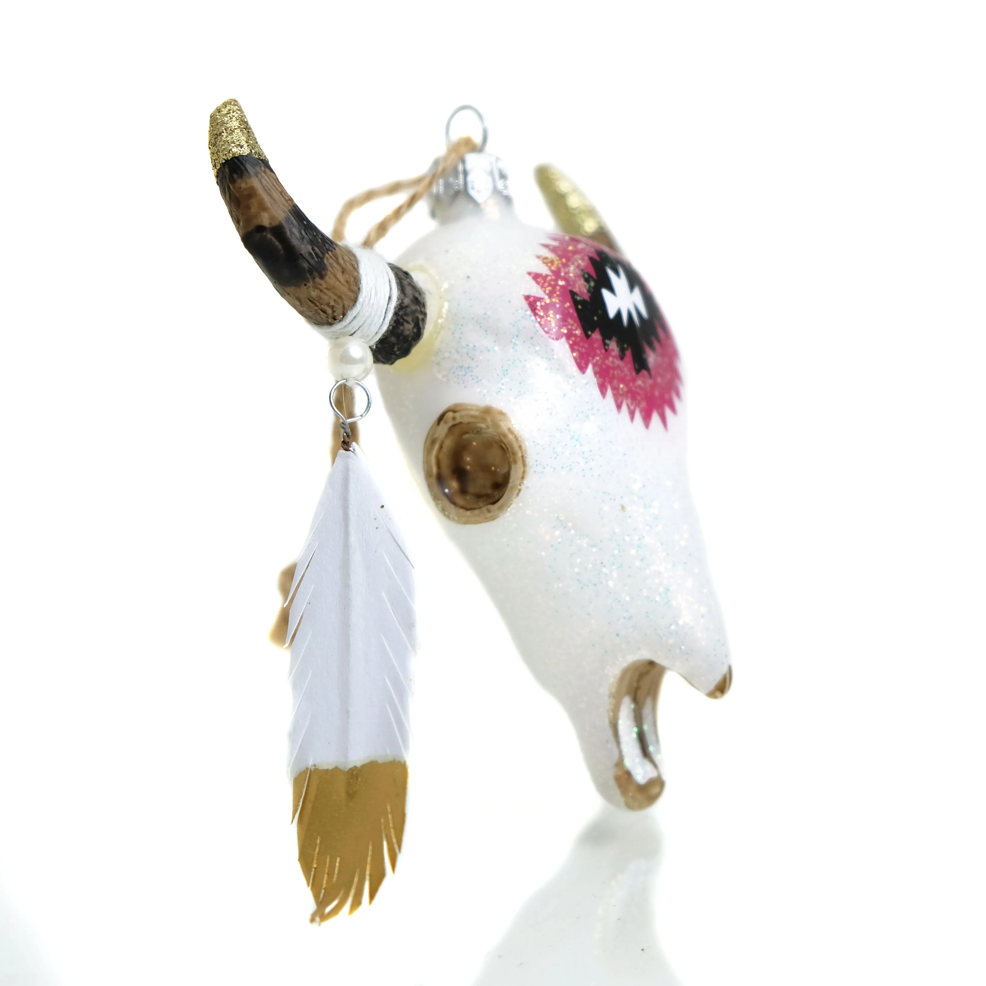 Highlands Skull Glass Ornament - Image 2
