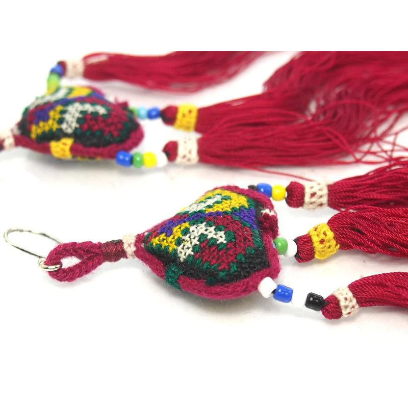 Hill Tribe Crocheted Earrings, J - Image 2