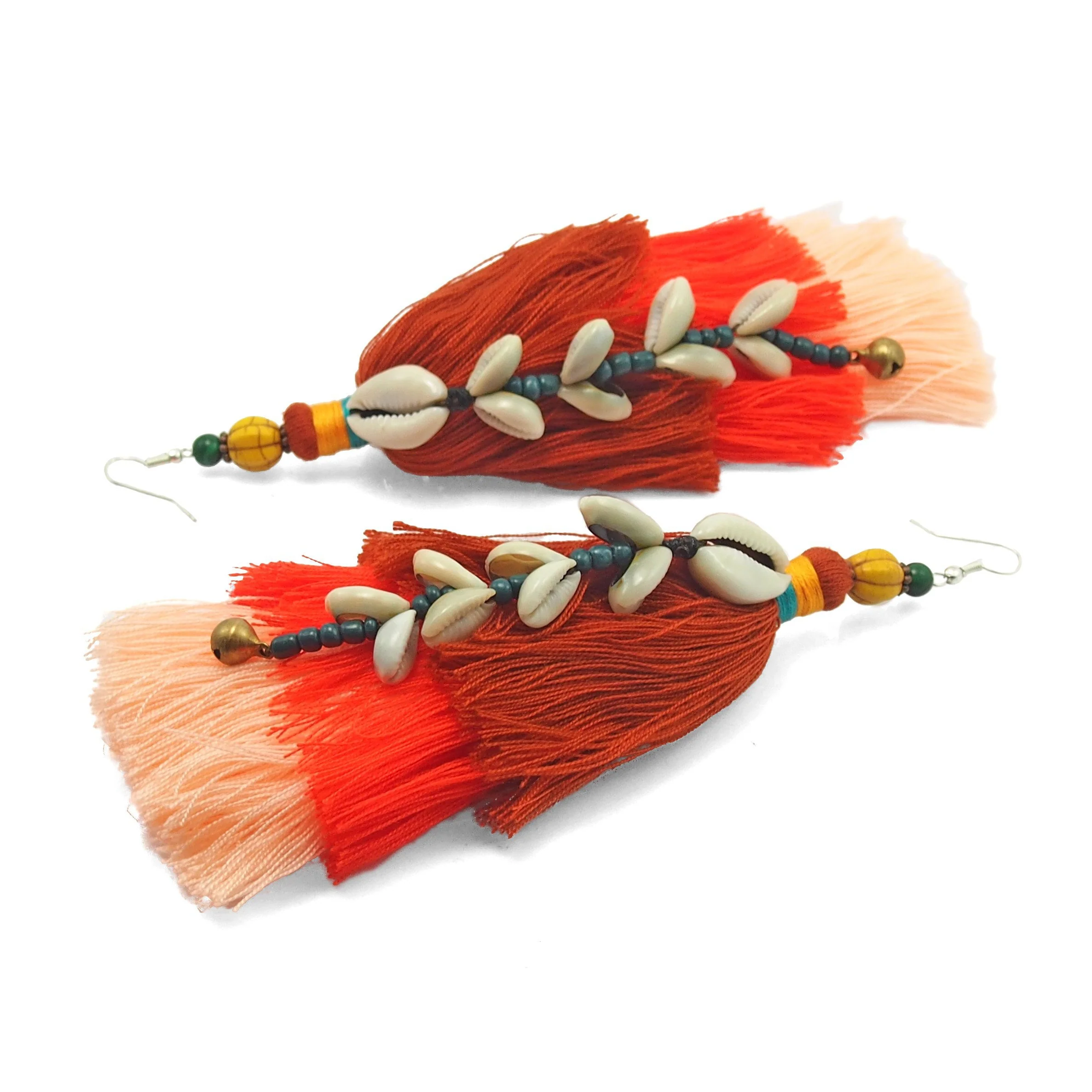 Hilltribe Chrocheted Earrings, AH - Image 2