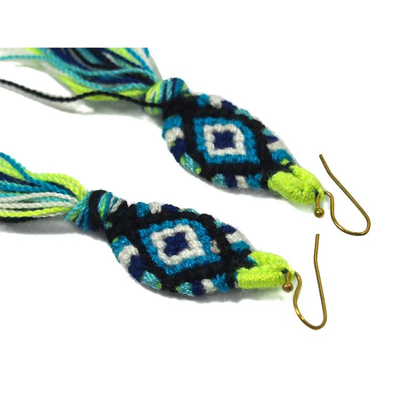 HIlltribe Crocheted Earrings, M - Image 2