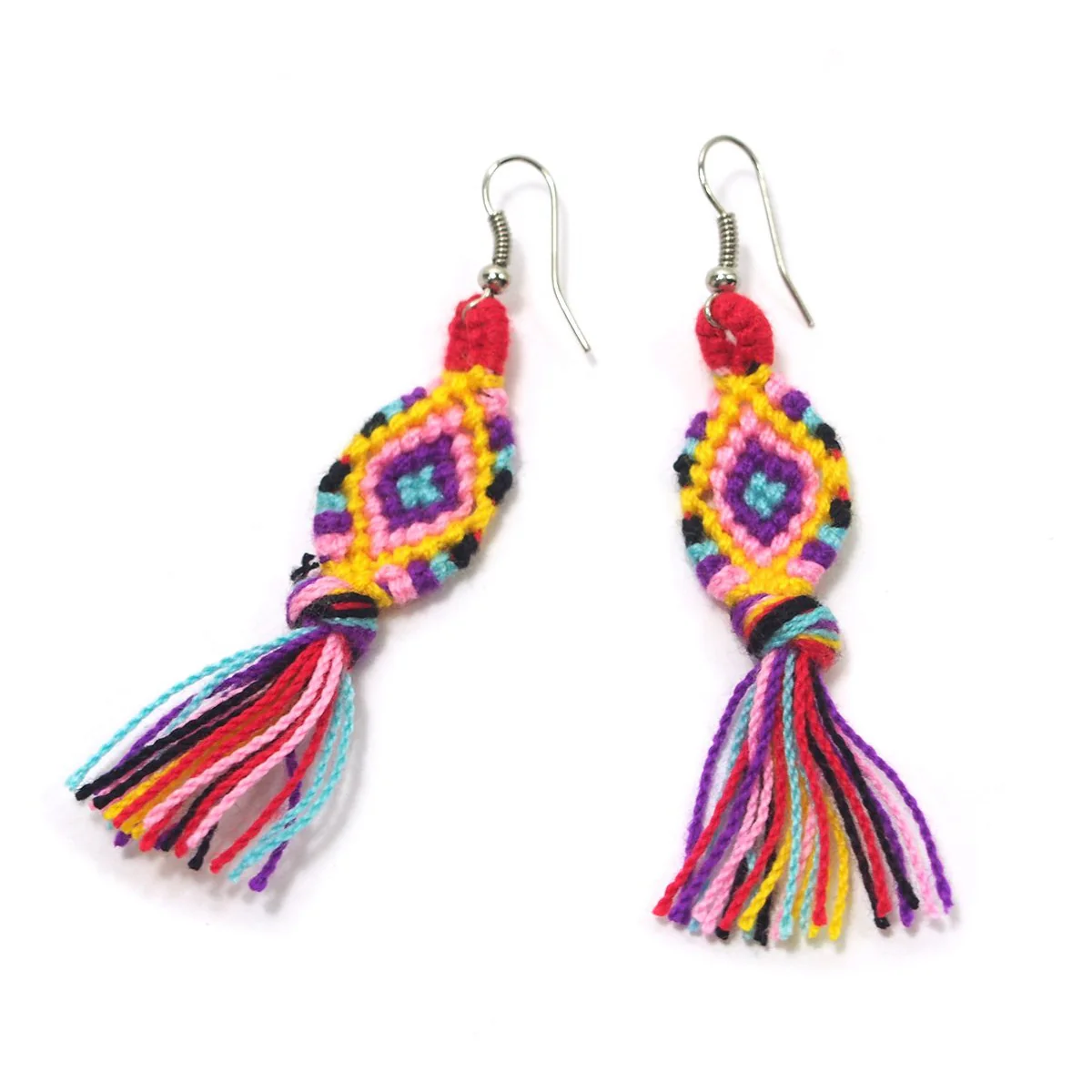 Hilltribe Crocheted Earrings, A - Image 4