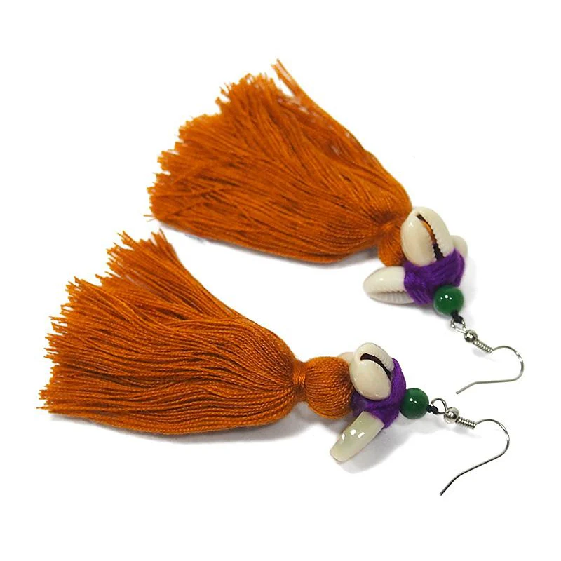 Hilltribe Crocheted Earrings, AL - Image 2