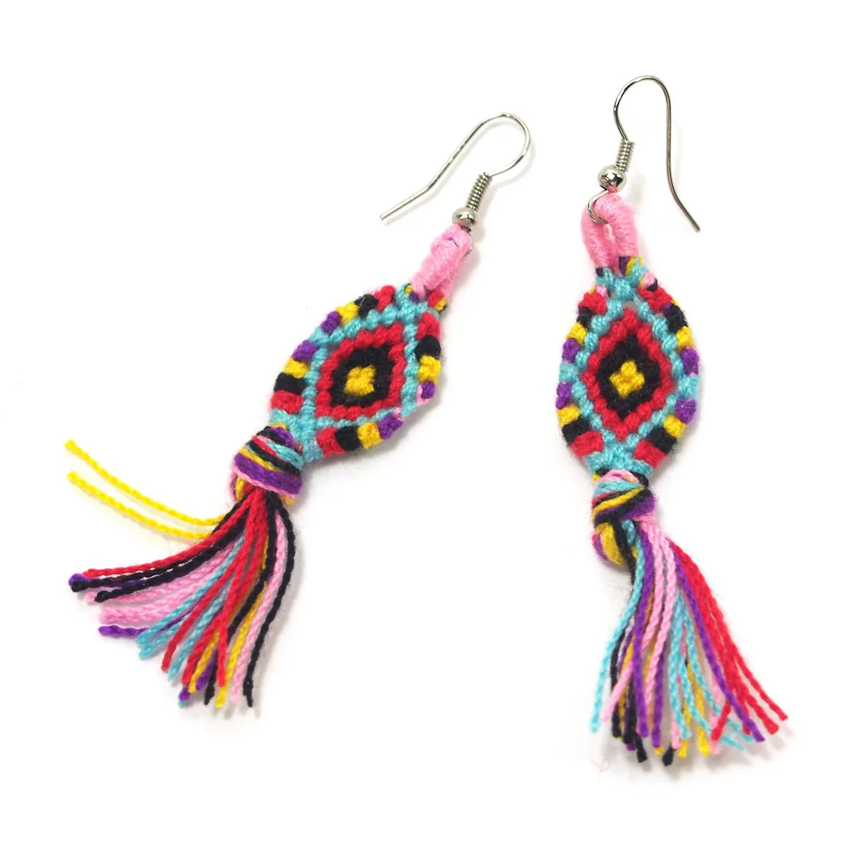 Hilltribe Crocheted Earrings, B - Image 5