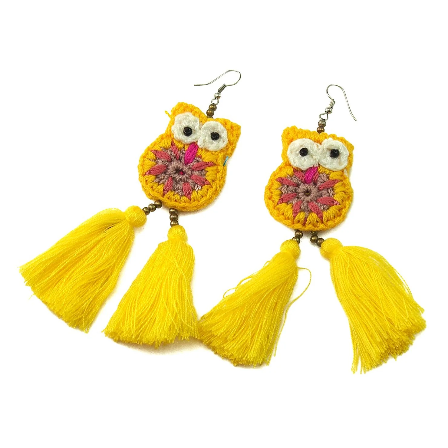 HIlltribe Owl Earrings - Image 3
