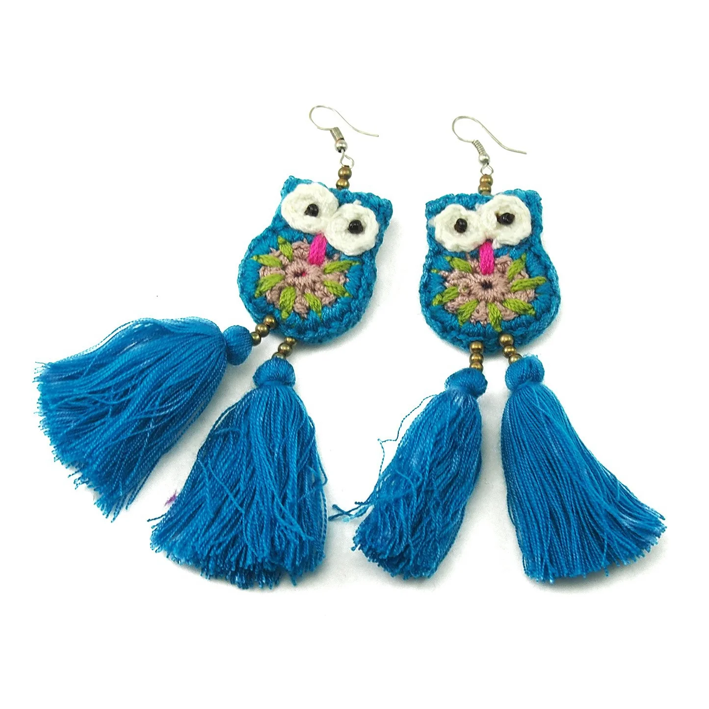 HIlltribe Owl Earrings - Image 4
