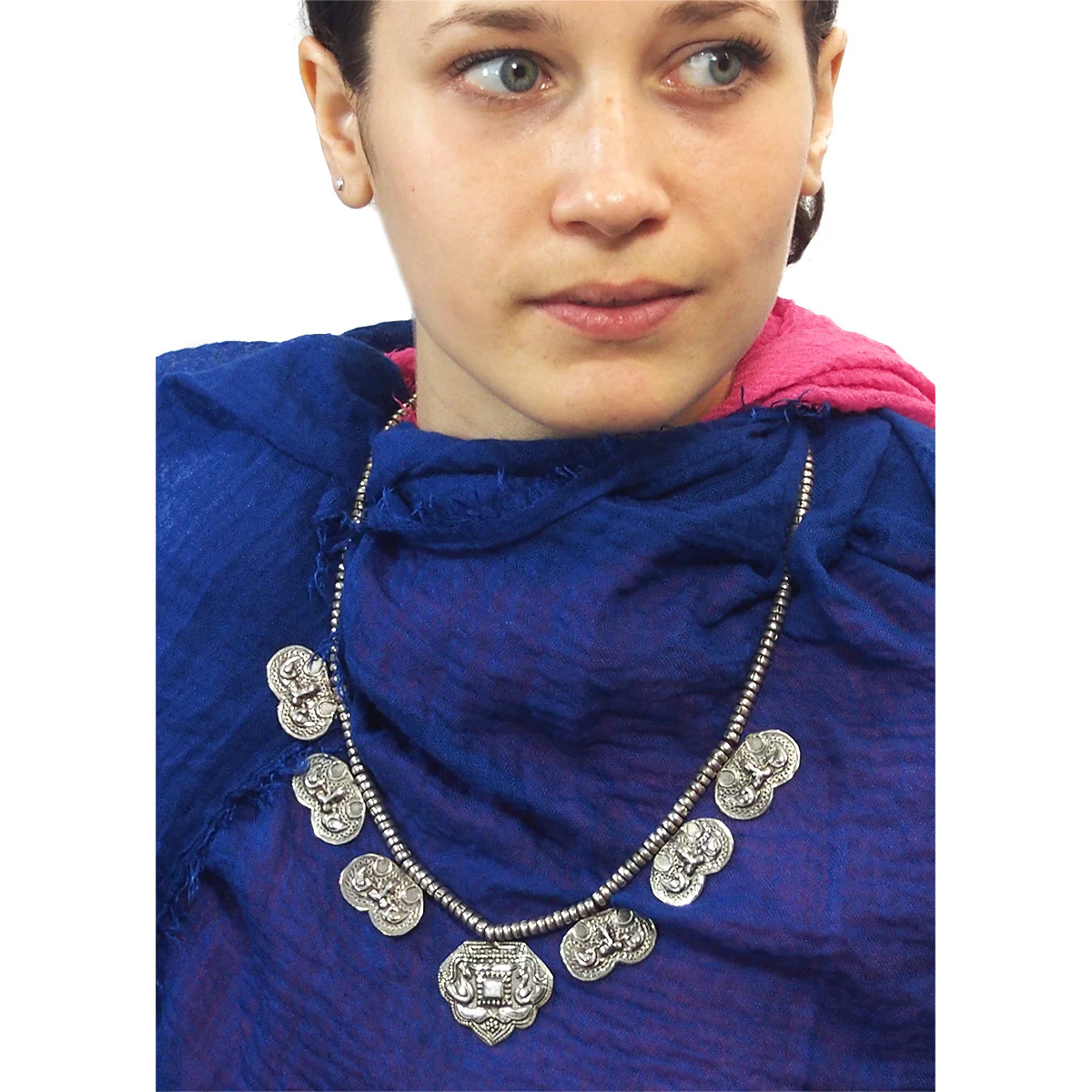 Hindu Antique  Heirloom Silver Necklace - Image 2