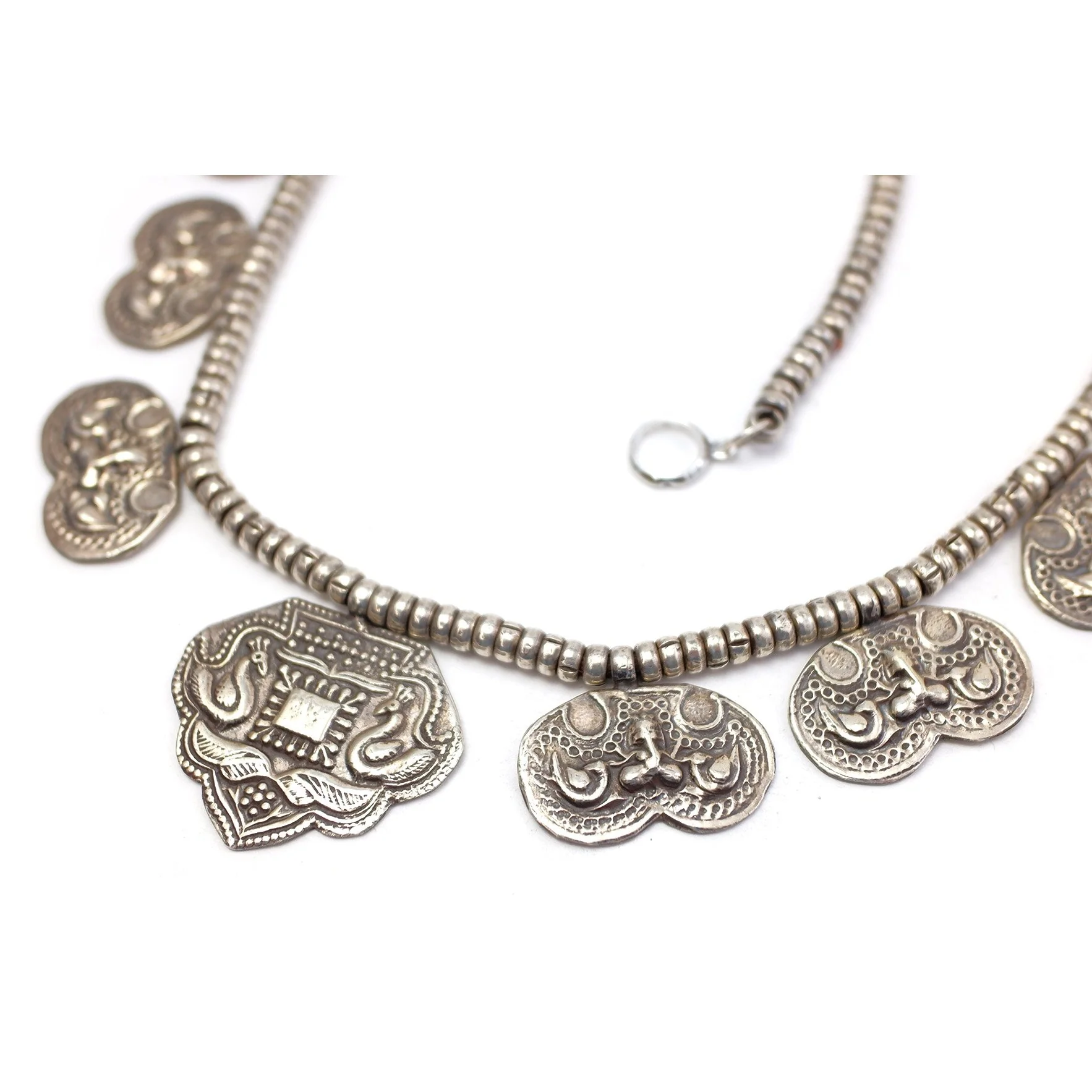 Hindu Antique  Heirloom Silver Necklace - Image 3