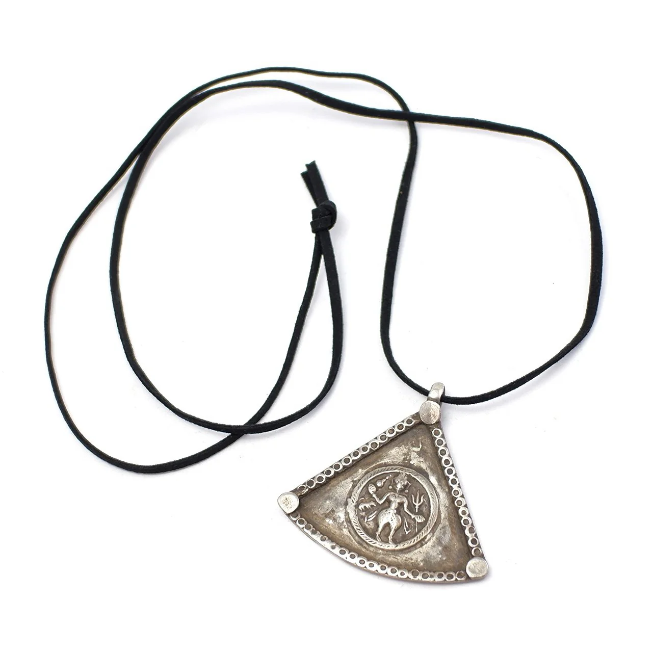 Hindu Goddess Antique High Silver Content Pendant 1 - Image 2
