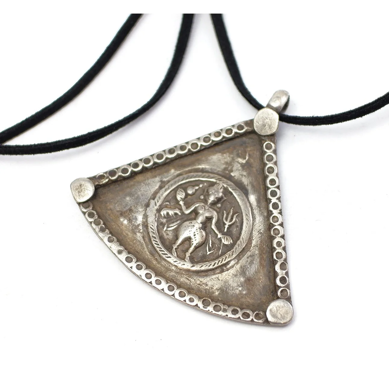Hindu Goddess Antique High Silver Content Pendant 1 - Image 3