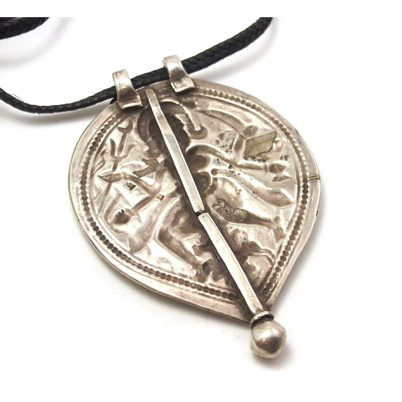 Hindu Goddess Antique High Silver Content Pendant Large Size - Image 4