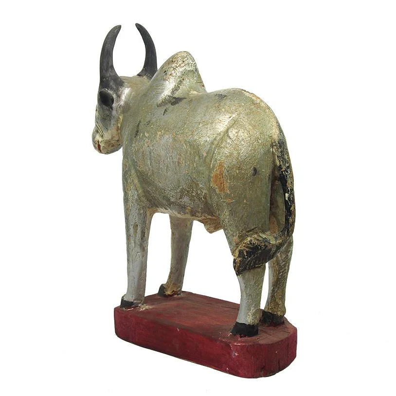 Hindu Nandi Temple Figure Ca.1950 - Image 3