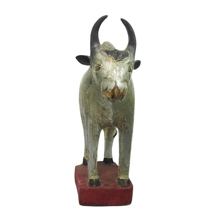 Hindu Nandi Temple Figure Ca.1950 - Image 4