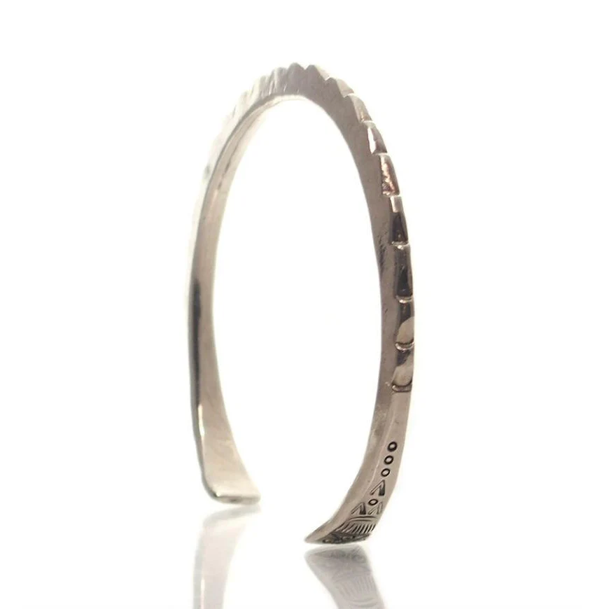 Hmong 95% Pure Silver Hand Finished Cuff -4 - Image 2