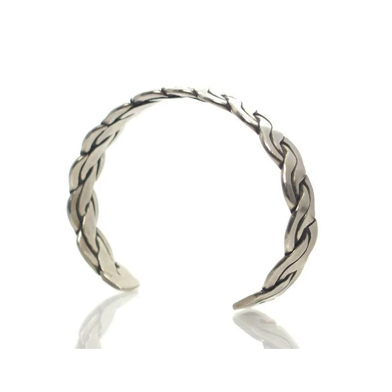 Hmong 95% Pure Silver Hand Finished Cuff Bracelet -3 - Image 5