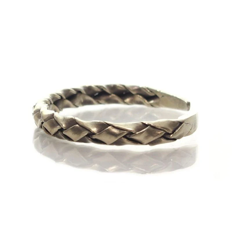 Hmong 95% Pure Silver Hand Finished Cuff Bracelet - 7 - Image 2
