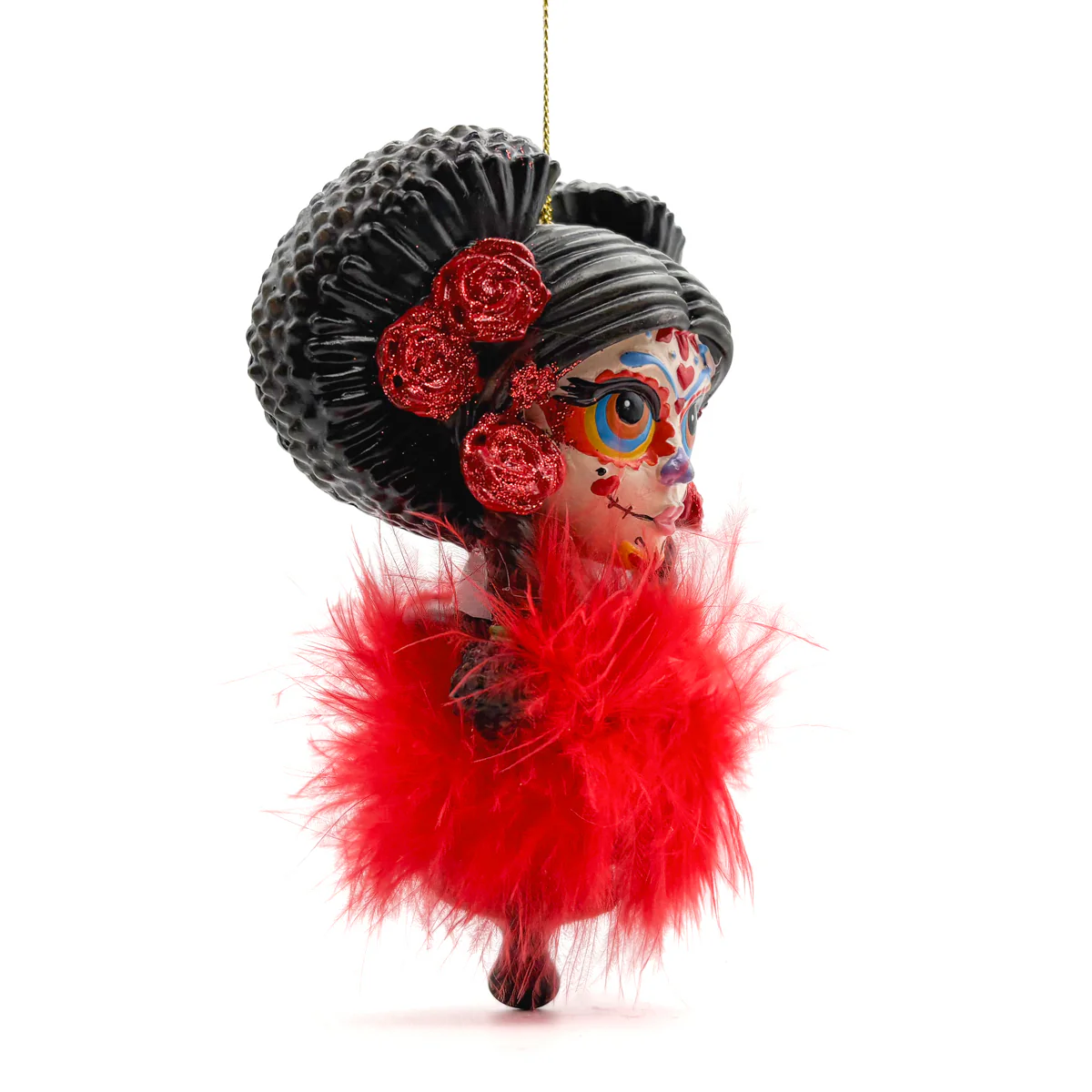 Mad Hatters Day Of Dead Head Ornaments - Image 3