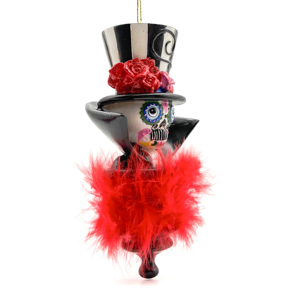 Mad Hatters Day Of Dead Head Ornaments - Image 6