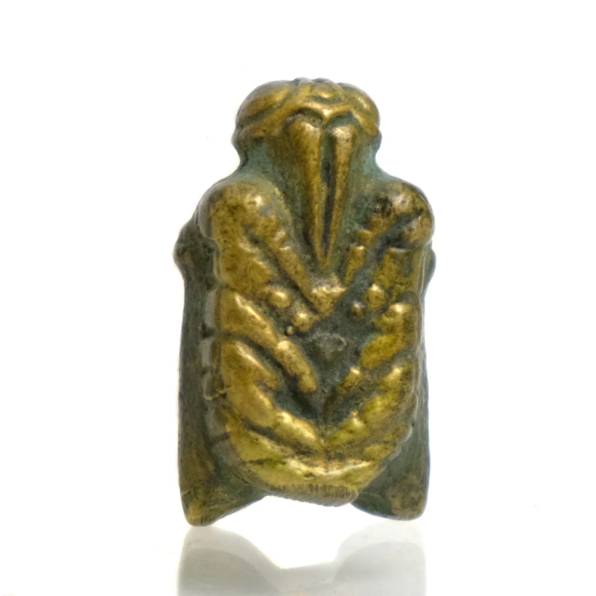 Honey Bee Gathering Wealth and Happiness Hand Cast Brass Amulet - Image 3