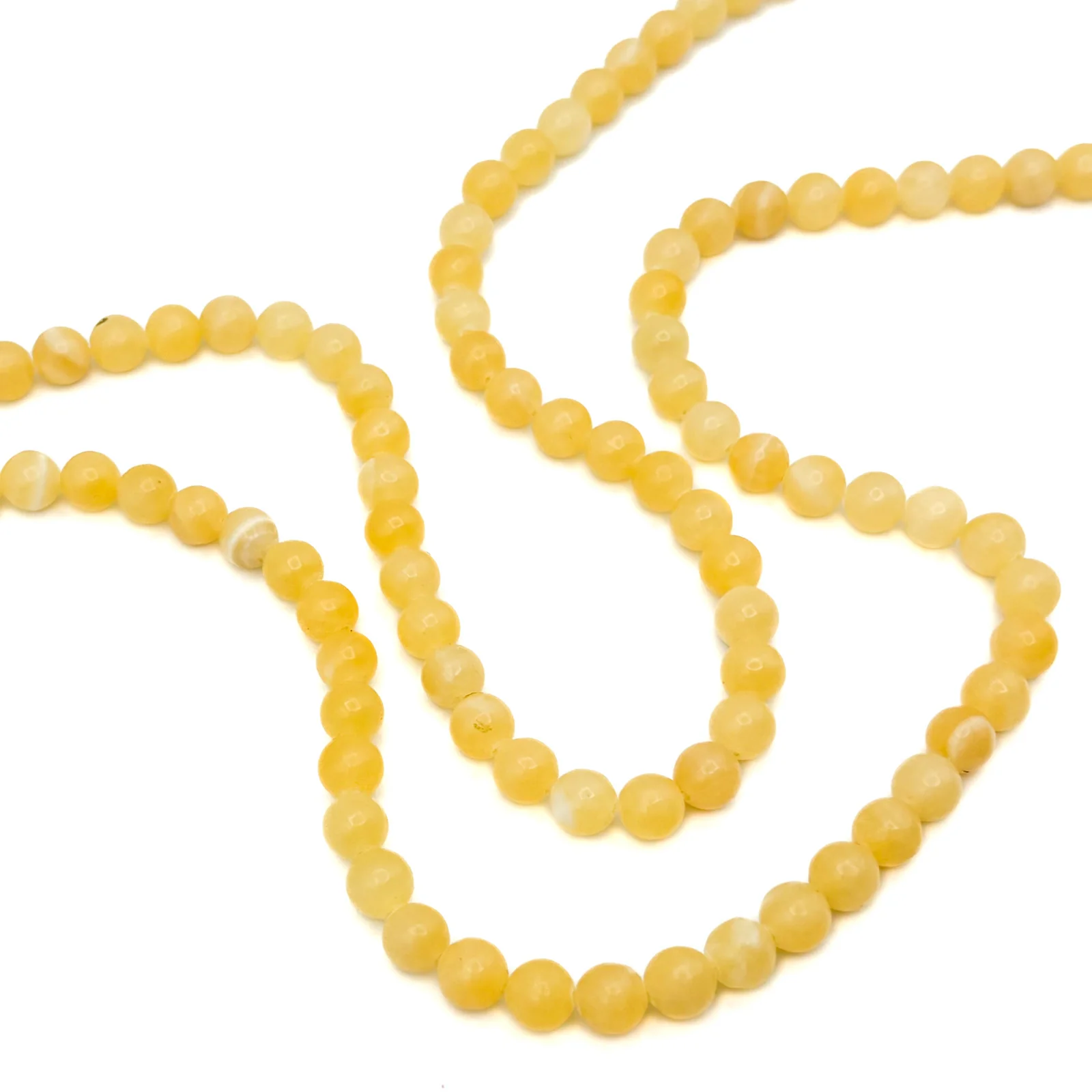 Honey Calcite 8mm Rounds Bead Strand - Image 3