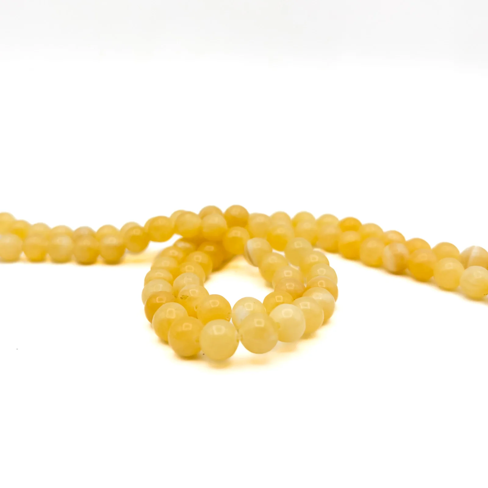 Honey Calcite 8mm Rounds Bead Strand - Image 6