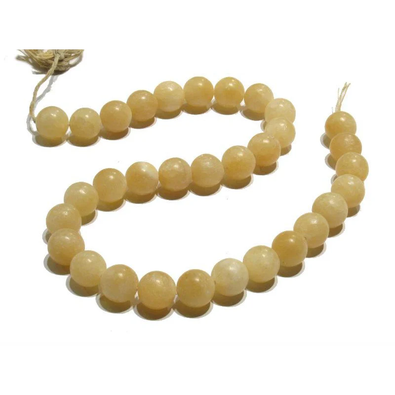Honey Calcite Smooth Rounds 15mm Strand - Image 3
