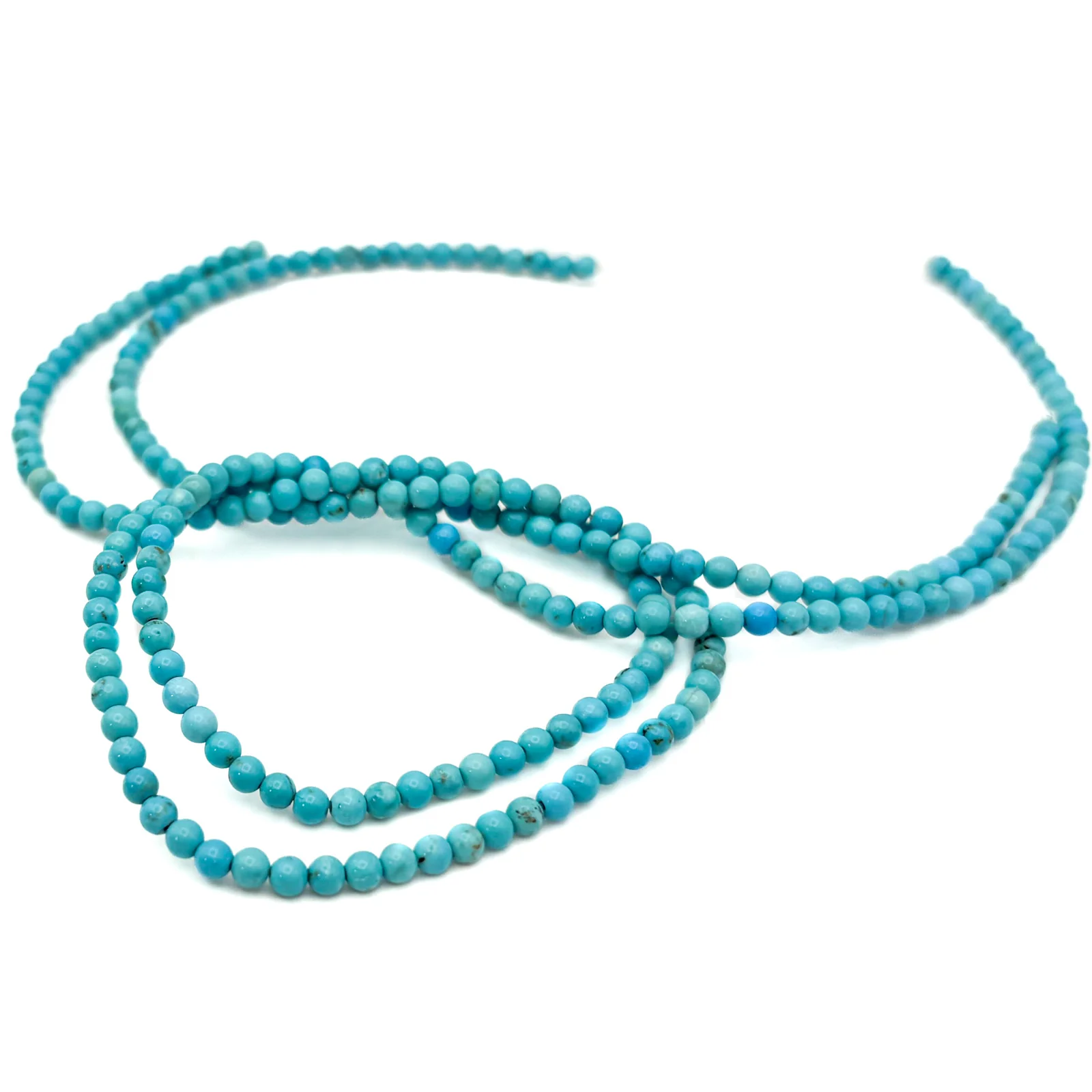 Howlite 3.5mm Smooth Rounds Bead Strand - Image 3