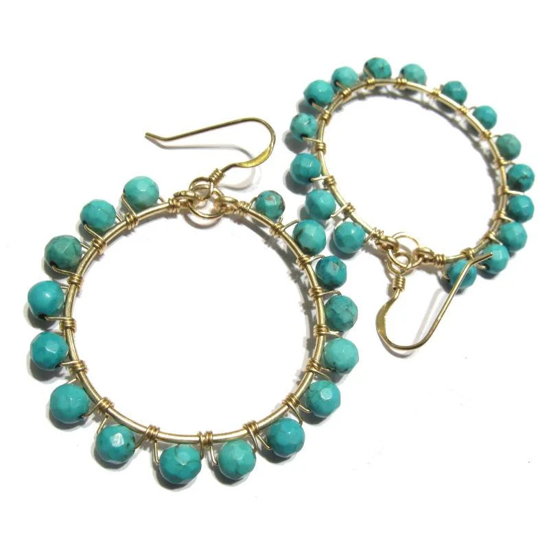 Howlite Earrings with Gold Filled Earwires - Image 2