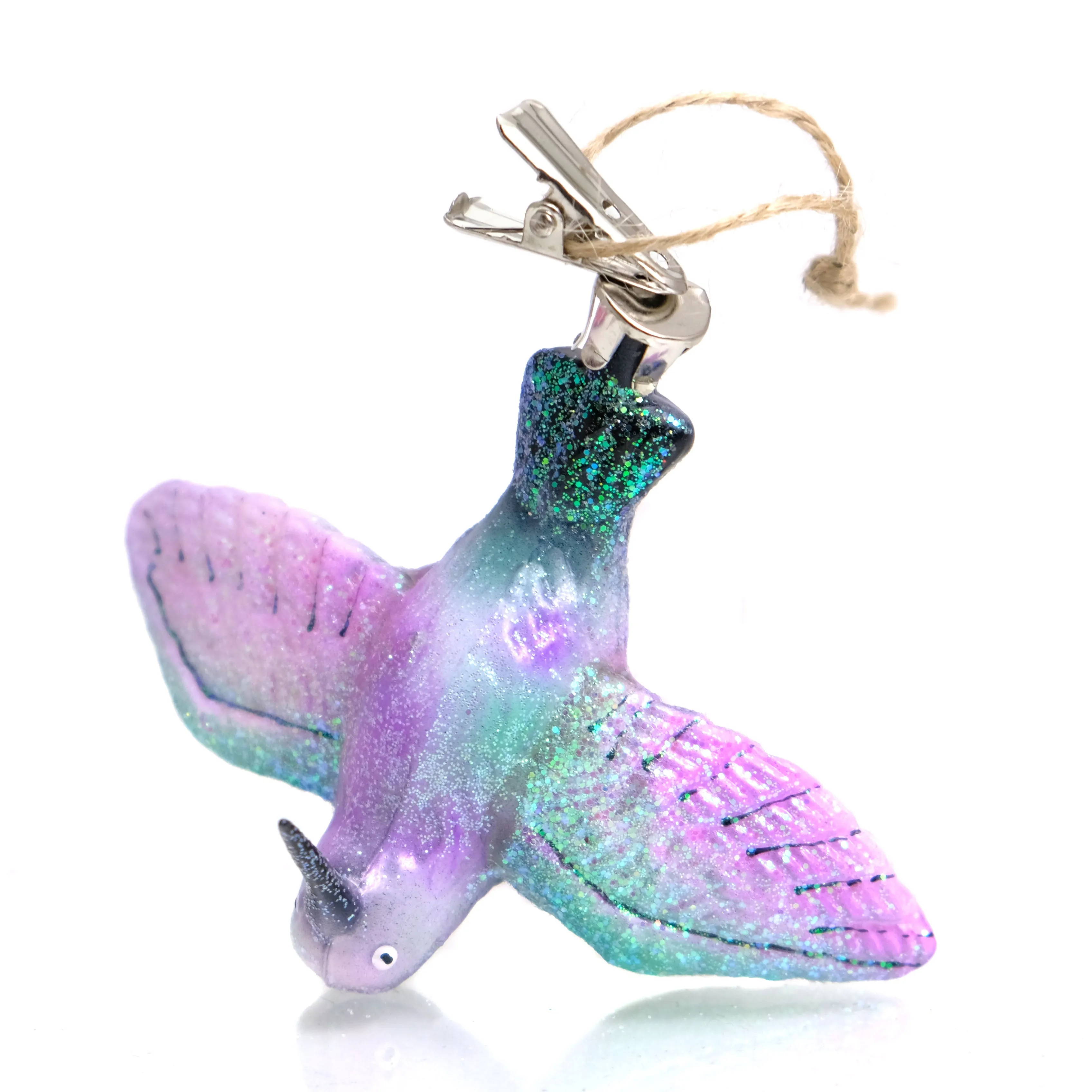 Hummingbird Clip On Glass Ornament - Image 5