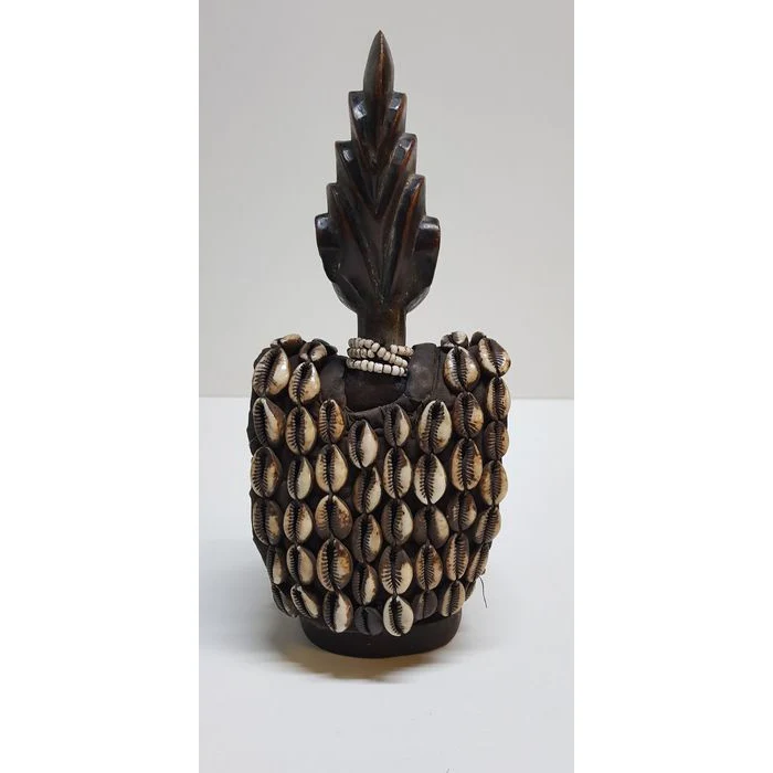 Yoruba Ibedji Twin Figure with Cowrie Vest, Nigeria #302 - Image 8